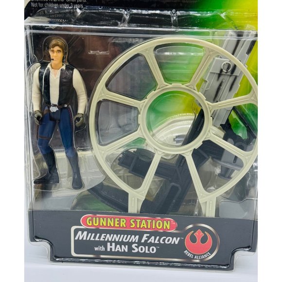 1997 KENNER STAR WARS HAN SOLO MILLENNIUM FALCON GUNNER STATION FIGURE POTF NEW - Picture 3 of 5